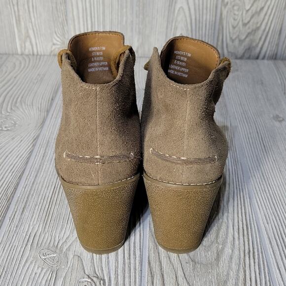 Sperry Top-Sider Stella Tan Wedge Leather Ankle Boots Womens 7.5 - Picture 5 of 13